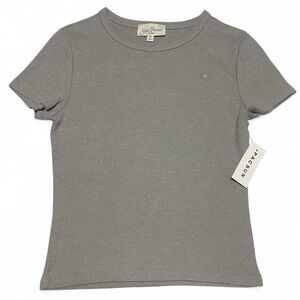 NWT PacSun “Your Favorite” Ribbed Cap Sleeve Tee — Grey, Size Medium